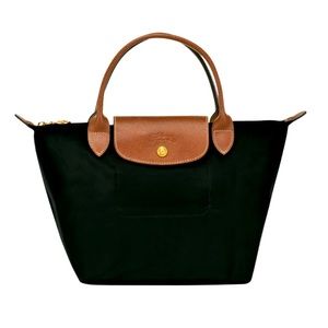 Lk New Longchamp Le Pliage Nylon Tote Lg Black Bag